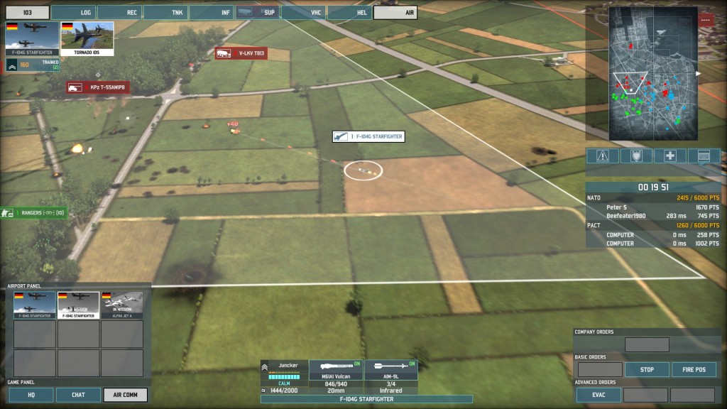 Wargame players will spend most of their time looking at blips on the map...