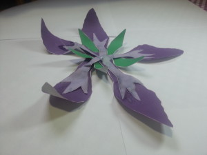 Papercraft flower: a tangible achievement.